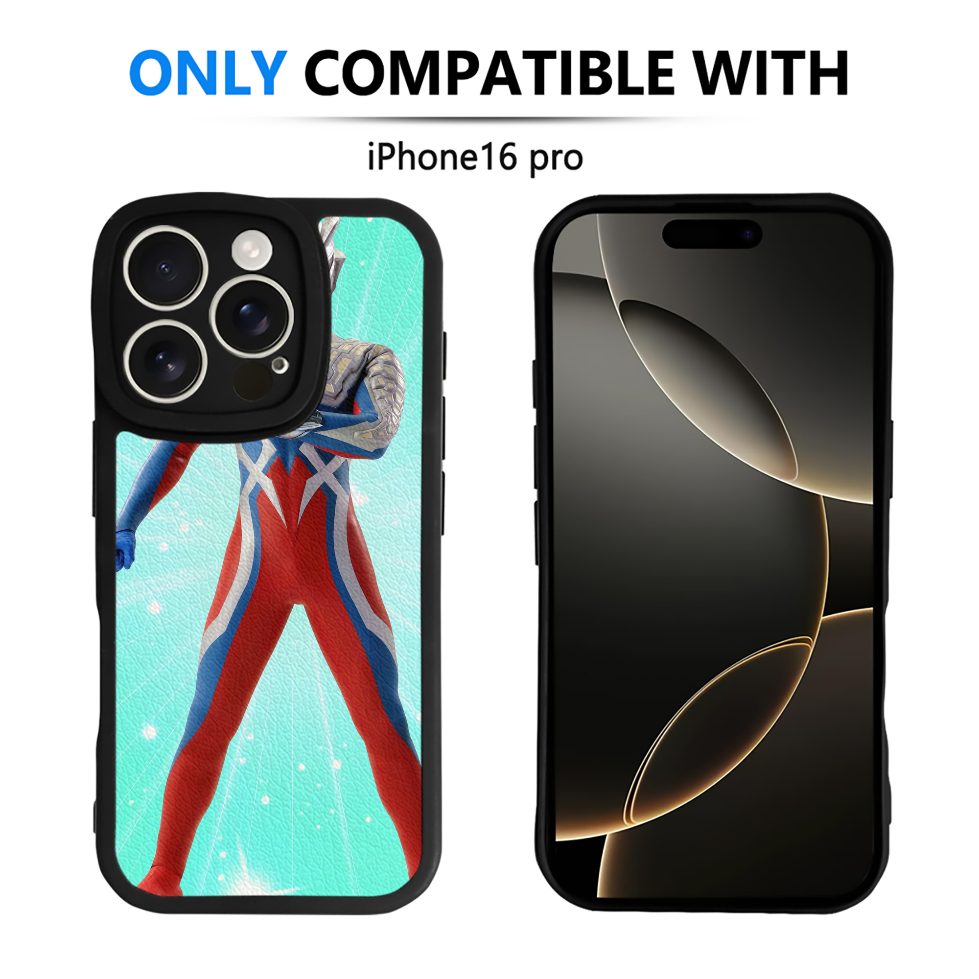 （画像用） ウルトラマン Ultraman 【iPhone 16シリーズ対応】シリコンスマホケース（レザー調） 材質：シリコン